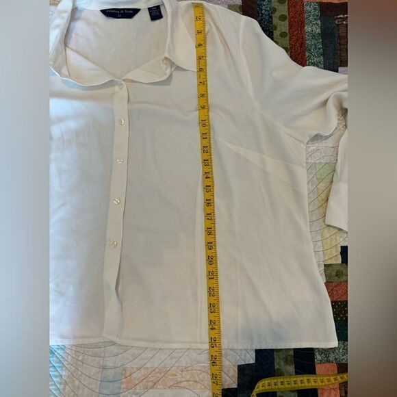 Preston and York Polyester Slightly Sheer Button Down Shirt, 24W - Picture 8 of 9